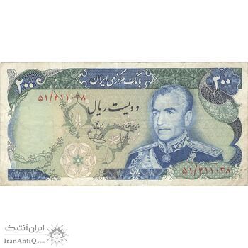 اسکناس 200 ریال (انصاری - یگانه) - تک - VF35 - محمد رضا شاه اسکناس 200 ریال (انصاری - یگانه) - تک - VF35 - محمد رضا شاه