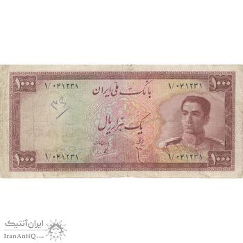اسکناس 1000 ریال سری سوم - تک - VF20 - محمد رضا شاه