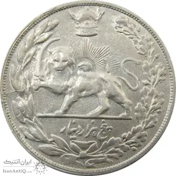 سکه 5000 دینار 1307 تصویری - AU58 - رضا شاه