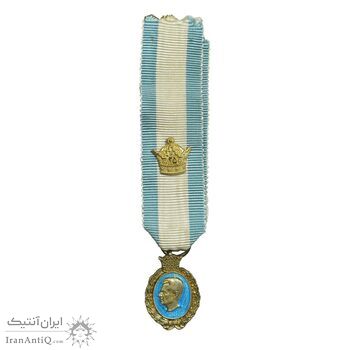 نشان بیست و پنجمین سال سلطنت (ضرب فرانسه) - شب - AU - محمد رضا شاه نشان بیست و پنجمین سال سلطنت (ضرب فرانسه) - شب - AU - محمد رضا شاه