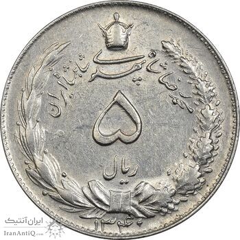 سکه 5 ریال 1340 - AU50 - محمد رضا شاه