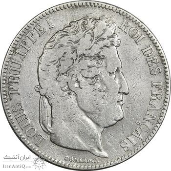 سکه 5 فرانک 1843 لوئی فیلیپ یکم - VF30 - فرانسه سکه 5 فرانک 1843 لوئی فیلیپ یکم - VF30 - فرانسه