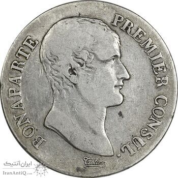 سکه 5 فرانک 1803 ناپلئون یکم - VF30 - فرانسه سکه 5 فرانک 1803 ناپلئون یکم - VF30 - فرانسه