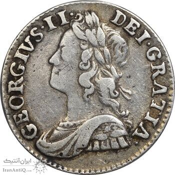 سکه 2 پنس 1746 جرج دوم - VF30 - انگلستان سکه 2 پنس 1746 جرج دوم - VF30 - انگلستان