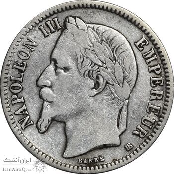 سکه 1 فرانک 1867 ناپلئون سوم - VF35 - فرانسه سکه 1 فرانک 1867 ناپلئون سوم - VF35 - فرانسه