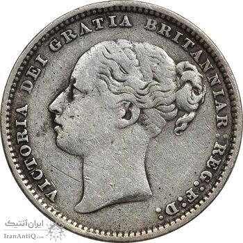 سکه 1 شیلینگ 1884 ویکتوریا - VF35 - انگلستان