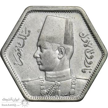 سکه 2 قروش 1363 فاروق یکم - AU50 - مصر سکه 2 قروش 1363 فاروق یکم - AU50 - مصر