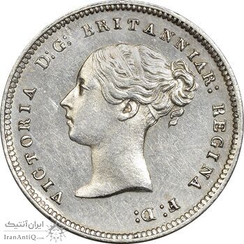 سکه 4 پنس 1865 ویکتوریا - AU50 - انگلستان
