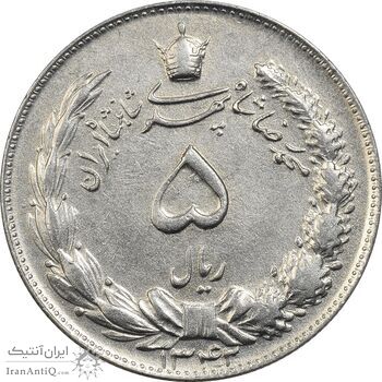 سکه 5 ریال 1342 - EF45 - محمد رضا شاه سکه 5 ریال 1342 - EF45 - محمد رضا شاه
