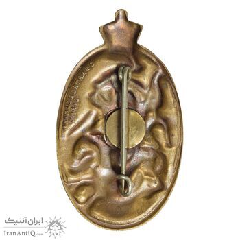 مدال سوزنی حزب رستاخیز (با جعبه فابریک) - UNC - محمد رضا شاه