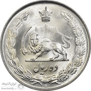 سکه 10 ریال 1335 - MS65 - محمد رضا شاه