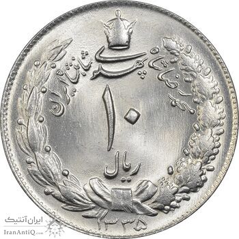 سکه 10 ریال 1335 - MS65 - محمد رضا شاه