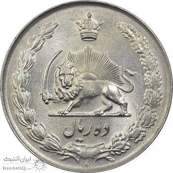 سکه 10 ریال 1335 - MS61 - محمد رضا شاه