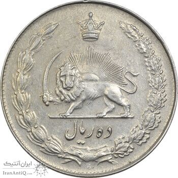 سکه 10 ریال 1335 - EF45 - محمد رضا شاه