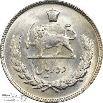 سکه 10 ریال 1348 - MS63 - محمد رضا شاه سکه 10 ریال 1348 - MS63 - محمد رضا شاه