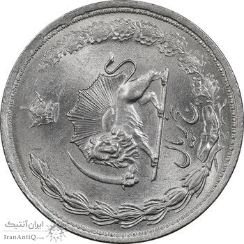 سکه 5 ریال 1323 (چرخش 90 درجه) - MS64 - محمد رضا شاه