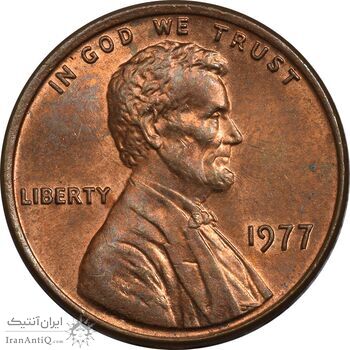 سکه 1 سنت 1977 لینکلن - MS63 - آمریکا