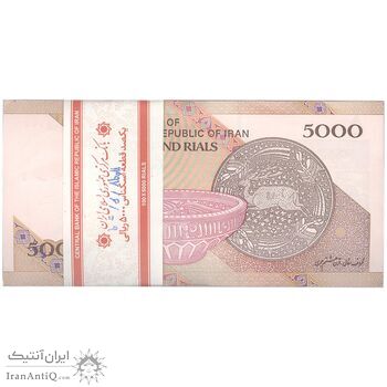 بسته اسکناس 5000 ریال امام (طیب نیا - سیف) - UNC - جمهوری اسلامی