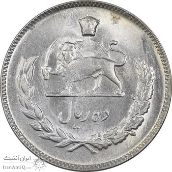 سکه 10 ریال 1350 - MS62 - محمد رضا شاه سکه 10 ریال 1350 - MS62 - محمد رضا شاه