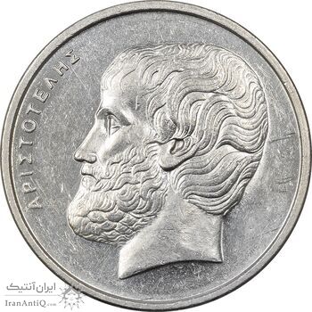 سکه 5 دراخما 1976 جمهوری سوم - AU55 - یونان سکه 5 دراخما 1976 جمهوری سوم - AU55 - یونان