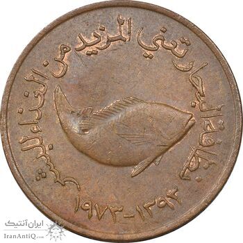 سکه 5 فلوس 1973 زاید بن سلطان آل نهیان - EF45 - امارات متحده عربی