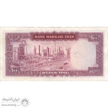 اسکناس 100 ریال 1342 - تک - AU50 - محمد رضا شاه