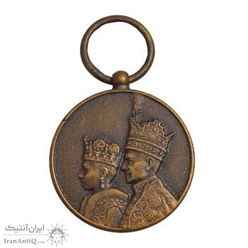 مدال برنز آویزی تاجگذاری 1346 (شب) - UNC - محمد رضا شاه