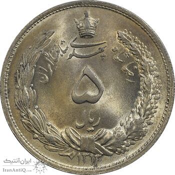 سکه 5 ریال 1313 - MS66 - رضا شاه سکه 5 ریال 1313 - MS66 - رضا شاه