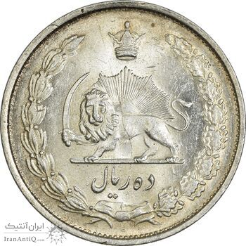 سکه 10 ریال 1324 - MS63 - محمد رضا شاه سکه 10 ریال 1324 - MS63 - محمد رضا شاه