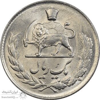 سکه 1 ریال 1334 مصدقی - MS64 - محمد رضا شاه سکه 1 ریال 1334 مصدقی - MS64 - محمد رضا شاه