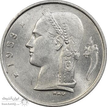 سکه 1 فرانک 1953 بودئون یکم (نوشته هلندی) - MS61 - بلژیک سکه 1 فرانک 1953 بودئون یکم (نوشته هلندی) - MS61 - بلژیک