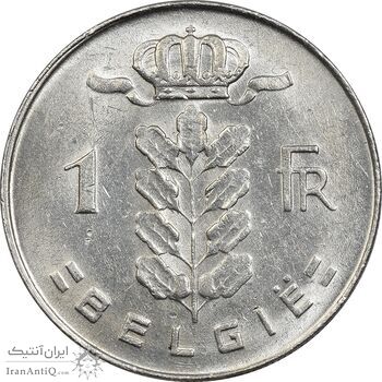 سکه 1 فرانک 1973 بودئون یکم (نوشته هلندی) - AU58 - بلژیک