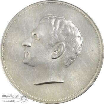 مدال نقره بیست و پنجمین سال سلطنت 1344 - MS61 - محمدرضا شاه