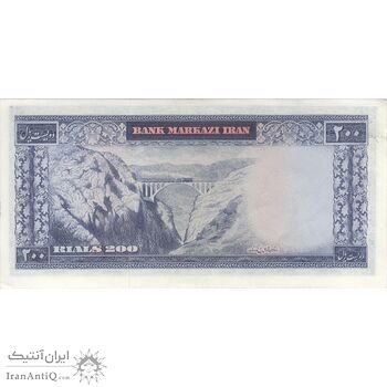 اسکناس 200 ریال (آموزگار - جهانشاهی) - تک - AU58 - محمد رضا شاه اسکناس 200 ریال (آموزگار - جهانشاهی) - تک - AU58 - محمد رضا شاه