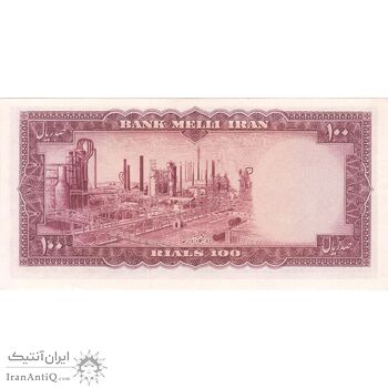 اسکناس 100 ریال 1333 - تک - AU58 - محمد رضا شاه