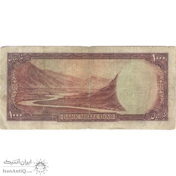 اسکناس 1000 ریال سری سوم - تک - VF20 - محمد رضا شاه
