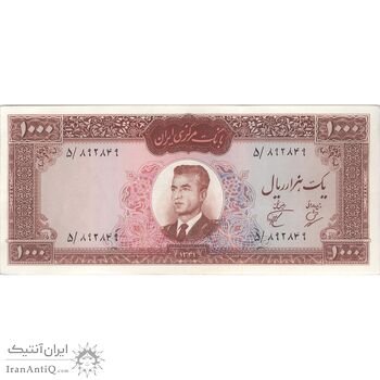 اسکناس 1000 ریال 1341 - تک - AU58 - محمد رضا شاه