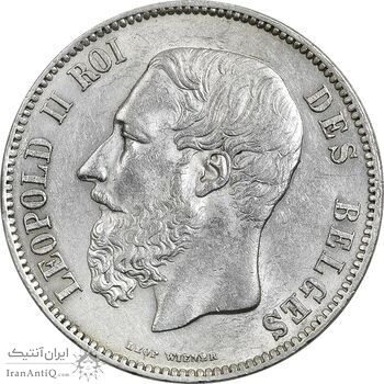 سکه 5 فرانک 1870 لئوپولد دوم (نیمرخ کوچک) - AU55 - بلژیک سکه 5 فرانک 1870 لئوپولد دوم (نیمرخ کوچک) - AU55 - بلژیک