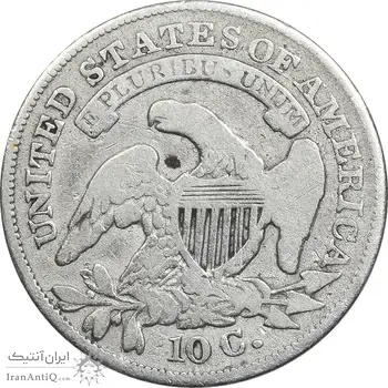 سکه 1 دایم 1834 - VF30 - آمریکا