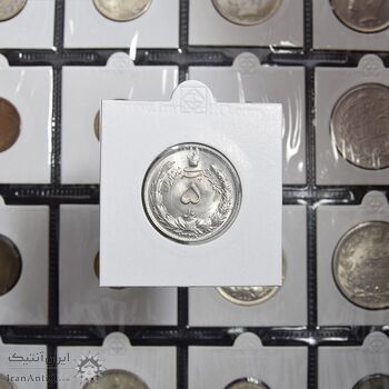 سکه 5 ریال 1338 ضخیم (مکرر پشت سکه) - MS64 - محمد رضا شاه