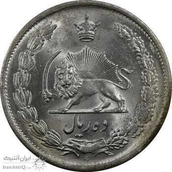 سکه 10 ریال 1323 - MS63 - محمد رضا شاه سکه 10 ریال 1323 - MS63 - محمد رضا شاه