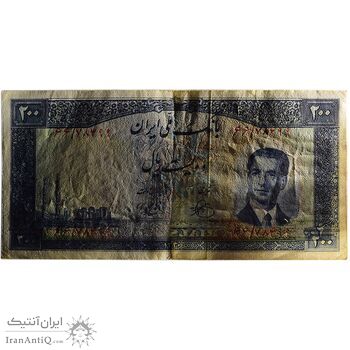 اسکناس 200 ریال 1330 - تک - AU50 - محمد رضا شاه