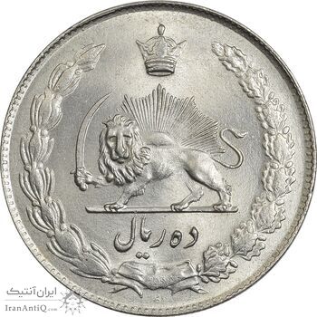 سکه 10 ریال 1343 (ضخیم) - MS64 - محمد رضا شاه