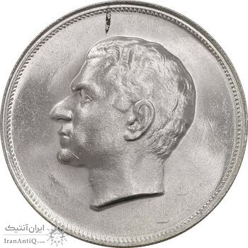مدال نقره بیست و پنجمین سال سلطنت 1344 - MS63 - محمدرضا شاه