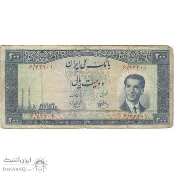 اسکناس 200 ریال 1330 - تک - VF20 - محمد رضا شاه