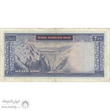 اسکناس 200 ریال (آموزگار - جهانشاهی) - تک - VF35 - محمد رضا شاه اسکناس 200 ریال (آموزگار - جهانشاهی) - تک - VF35 - محمد رضا شاه
