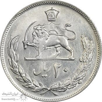 سکه 20 ریال 1353 - AU58 - محمد رضا شاه سکه 20 ریال 1353 - AU58 - محمد رضا شاه