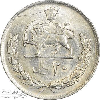 سکه 20 ریال 1353 - AU58 - محمد رضا شاه سکه 20 ریال 1353 - AU58 - محمد رضا شاه