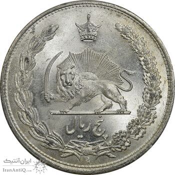 سکه 5 ریال 1313 (3 تاریخ بزرگ) - MS66 - رضا شاه سکه 5 ریال 1313 (3 تاریخ بزرگ) - MS66 - رضا شاه