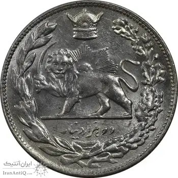 سکه 2000 دینار 1308 تصویری - MS62 - رضا شاه